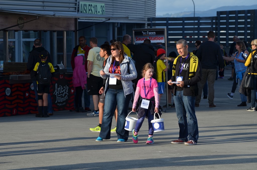 Collecting at Westpac Stadium