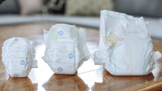 Nano and micro Huggies nappies