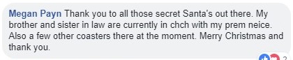 Neonatal Secret Santa 2017 Facebook feedback