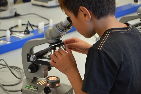 Research lab microscope